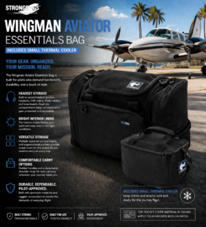 Wingman Aviator Essentials Bag with Small Thermal Cooler by StrongBags